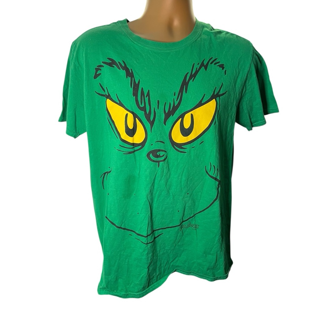 The Grinch Dr. Seuss Green Face Graphic Tee Shirt Men’s L
